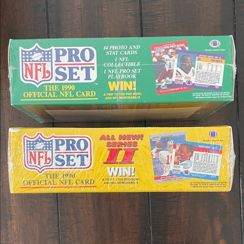 2-pack. 1990 NFL Pro Set Official Card Boxes - Picture 4 of 5